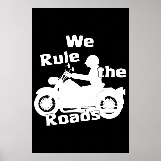 Wir regieren die Straßen (Biker) Dunkles Poster (Vorne)
