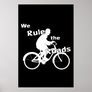 Wir regieren die Straßen (Cyclist) dunkles Poster