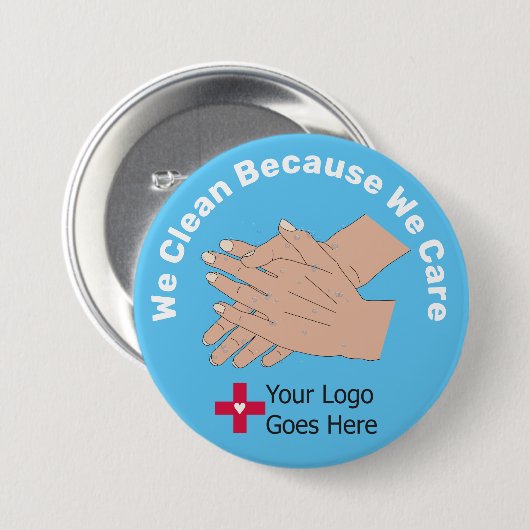 Wir reinigen, weil wir uns kümmern button (Vorne & Hinten)