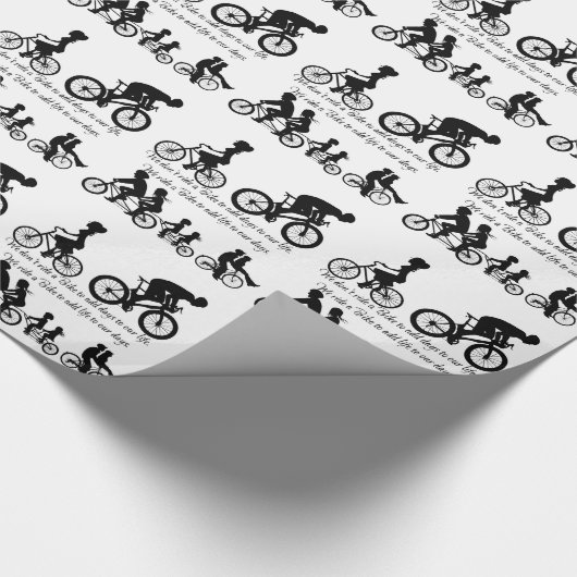 WIR REITEN EIN FAHRRAD GESCHENKPAPIER (Ecke)