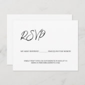 Wir reservieren Plätze für Sie Template minimalist RSVP Karte (Vorne/Hinten)