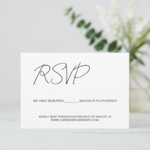 Wir reservieren Sitzplätze für Sie Budget Custom RSVP Karte