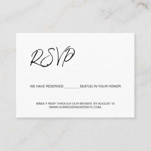 Wir reservieren Sitzplätze für Sie Template QR COD Begleitkarte (Vorderseite)