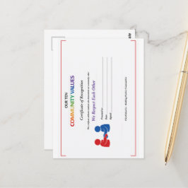 Wir Respektieren Uns Gegenseitig Urkunde Postkarte