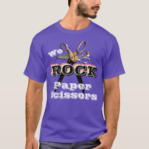 Wir Rock Paper Scissors Scrapbook T - Shirt