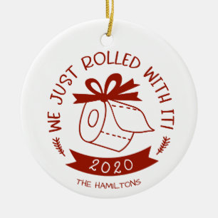 Wir rollten gerade mit dem sonnigen Weihnachtsgebä Keramik Ornament