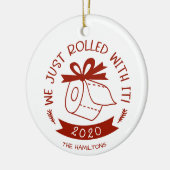 Wir rollten gerade mit dem sonnigen Weihnachtsgebä Keramik Ornament (Links)