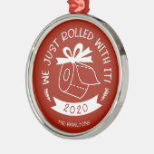 Wir rollten gerade mit ihm lustige Weihnachten aus Ornament Aus Metall (Links)