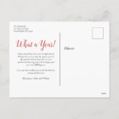 Wir rollten mit ihm Foto Weihnachten (Rückseite)