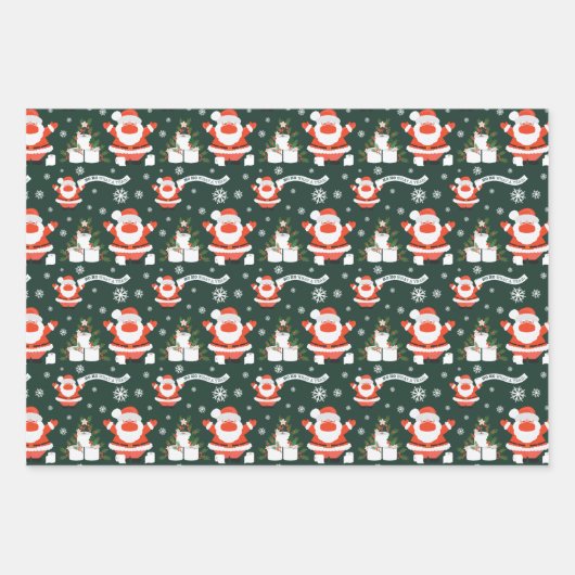 Wir rollten mit ihm! Fun Santa Mask & Toilettenpap Geschenkpapier Set (Vorderseite)
