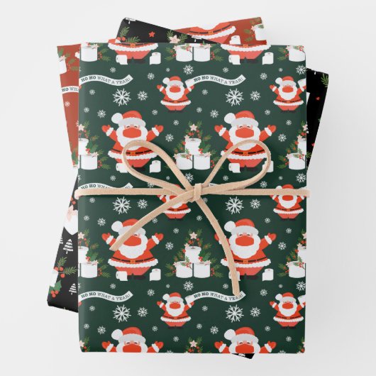 Wir rollten mit ihm! Fun Santa Mask & Toilettenpap Geschenkpapier Set (Beispiel)
