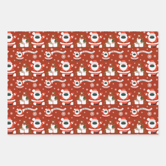 Wir rollten mit ihm! Fun Santa Mask & Toilettenpap Geschenkpapier Set (Vorderseite 3)
