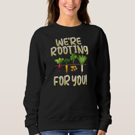 Wir rutschen für euch lustige Root Vegetables Pull Sweatshirt (Vorderseite)