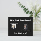 Wir Saddam! Oder haben wir? Postkarte (Stehend Vorderseite)
