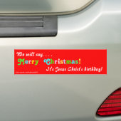 "Wir sagen frohe Weihnachten!" Autoaufkleber (Auf Auto)