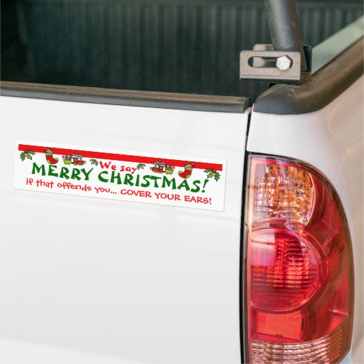 Wir sagen FROHE WEIHNACHTEN! Autoaufkleber (Auf Lkw)