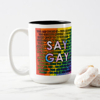 Wir sagen GAY Two-Tone-Kaffee-Tasse Zweifarbige Tasse