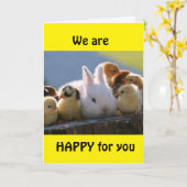 WIR SAGEN "GRATULATIONS" UND WIR WERDEN SIE VERFEH KARTE (Gelbe Blume)