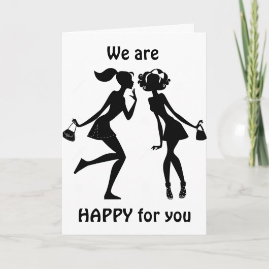 WIR SAGEN "GRATULATIONS" UND WIR WERDEN SIE VERFEH KARTE (Vorderseite)