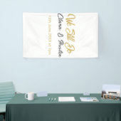Wir sagen immer noch Partner Name Datum Champagner Banner (Messeveranstaltung)