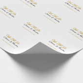 Wir sagen immer noch Partner Name Datum Champagner Geschenkpapier (Ecke)