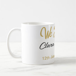 Wir sagen immer noch Partner Name Datum Champagner Kaffeetasse