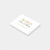 Wir sagen immer noch Partner Name Datum Champagner Post-it Klebezettel (angewinkelt)