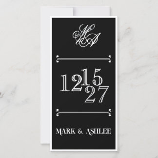 Wir sagen Ja 8x4 S/W doppelseitige Hochzeitseinlad