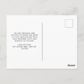 Wir sagen Ja Moderne, einfache Ankündigung der Ver Postkarte (Rückseite)