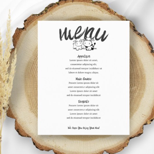 Wir sagten, dass ich das Personalisierte Kuh-Hochz