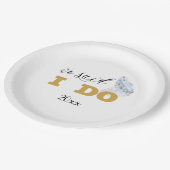 Wir sagten, ich mache Plattendesign Pappteller (Schrägansicht)