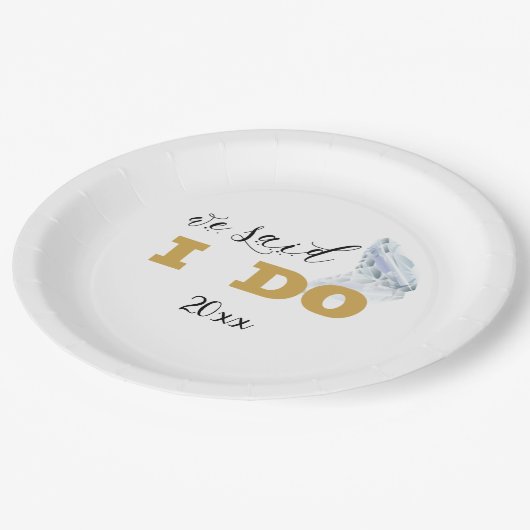 Wir sagten, ich mache Plattendesign Pappteller (Schrägansicht)