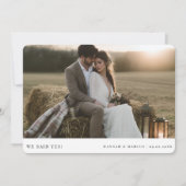 Wir sagten ja Boho Budget Wedding Foto Virtual Ankündigung (Vorderseite)