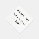 Wir sagten Ja Custom Napkins - Engagement Party 20 Serviette (Ecke)