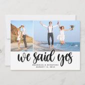 Wir sagten ja, das Party Ankündigung (Vorderseite)