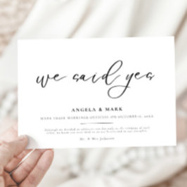 Wir sagten Ja Ehe Verlobung Announccard Einladung