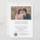 Wir sagten ja Eleganter QR Code Empfang nur 2 Foto Einladung (Rückseite)