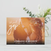 Wir sagten ja, Foto Hochzeit Einladung (Stehend Vorderseite)