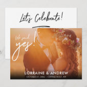 Wir sagten ja, Foto Hochzeit Einladung (Vorne/Hinten)