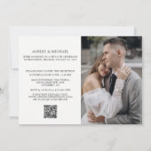 Wir sagten ja, Foto Hochzeit QR-Code Einladung (Rückseite)