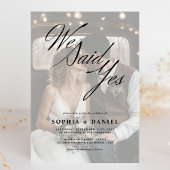 Wir sagten ja, Hochzeit Einladung mit Foto Overlay