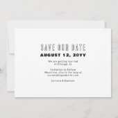 Wir sagten ja mit Foto Simple Modern Wedding Save The Date (Rückseite)