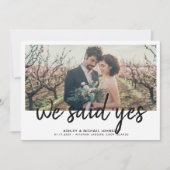 WIR SAGTEN JA | Nur für Eloption 4 Foto Empfang Einladung (Vorderseite)