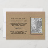 WIR SAGTEN JA Rustic Chic 2 Foto Empfang nur Einladung (Rückseite)