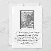 Wir sagten Ja Vellum Overlay-Ankündigung Einladung (Rückseite)