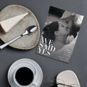 Wir sagten Ja Vellum Overlay-Ankündigung Einladung