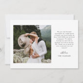 Wir sagten ja Vintage Elegance Wedding Multi-Foto Ankündigung (Rückseite)