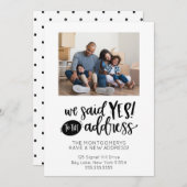 Wir sagten Ja zur Adressbewegung Ankündigung (Vorne/Hinten)