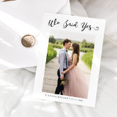 Wir sagten Yes Heart Modernes Script Hochzeitsschr Ankündigung