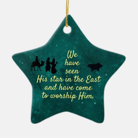 Wir sahen den Stern Keramik Ornament (Vorne)